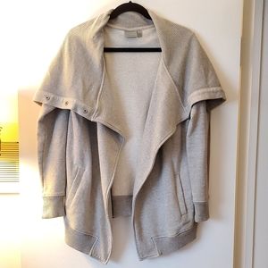 NWOT Athleta Modern Soft Terry Knit Light Grey Wrap